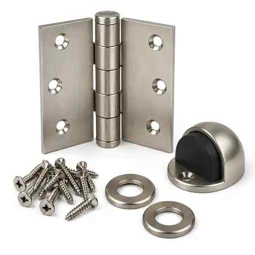 Door hinges, accessories