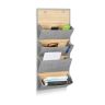 Pakabinamas organizatorius su 3 skyriais 75x34x12cm., pilkos/šviesiai rudos spalvos