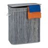 Корзина для белья 63x55x35см, 95л, серо-белая