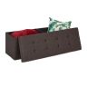 Sulankstomas suolas su pertvara 38,5x110x37,5cm., tamsiai rudos spalvos
