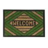 Придверный коврик "Welcome" 60х40 см., зеленый/черный/светло-коричневый