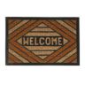 Придверный коврик "Welcome" 60х40 см., оранжевый/черный/светло-коричневый