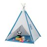 Vaikų žaidimų namukas "Teepee" 154x124x124cm., mėlynos/pilkos spalvos