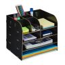 Rašymo priemonių ir dokumentų organizatorius 27,5x32,5x25 cm., juodos spalvos