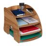 Rašymo priemonių ir dokumentų organizatorius 27x25,5x34,5 cm., rudos spalvos
