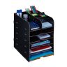 Rašymo priemonių ir dokumentų organizatorius 34,5x25x32 cm., juodos spalvos