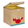 Складная коробка с крышкой 33х33х33см., бежевый/желтый/оранжевый