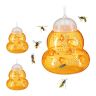 Rinkinys iš 3 vapsvų gaudyklių 15x13cm., oranžinės/baltos spalvos