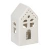 Žvakės žvakidė "Namas" 12x6,5x6cm., baltos spalvos