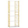 Напольная полка 80x31x180 см, белый/золотой цвет