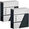 Комплект из 2 почтовых ящиков 10,5x37x37 см., черно-серые