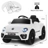 Vaikiškas elektrinis automobilis 95x56x47cm., baltos/juodos spalvos