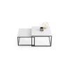 Kavos staliukas Twin 70x70x42cm / 60x60x36 cm, juodos spalvos