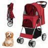 Vėžimėlis šunims 87x46x102cm., raudonos/juodos spalvos