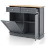 Мусорное ведро 100x35,5x90см, серый/светло-коричневый цвет