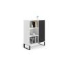 Cabinet Fondi 116,4x90x40 см, белый/черный