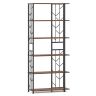Напольная полка 80x31x180см, коричнево-черная