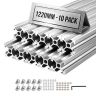 Aliuminio ekstruzijos profiliai VEVOR 2020T-122-10-Y, 10 vnt, Sidabrinė, 20 × 20 × 1220 mm