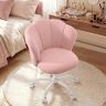 SONGMICS OBG030SA01 Office Chair, Adjustable Height, Pink, 64 × 79–89 × 64 cm