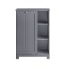 Напольный шкаф для ванной 60x37x86см., темно-серого/серебристого цвета