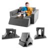 Vaikiška modulinė sofa 105,5x101x48cm., tamsiai pilkos spalvos