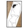 Decorative wall panel Strip B, Black/brown, 50 × 90 × 2 cm