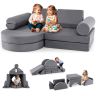 Modulinė vaikiška sofa 145x71x46cm., pilkos spalvos