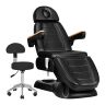 Elektrinė grožio kėdė Sillon Lux 273B, su taburete AM-304, Juoda
