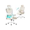 Ergonomic office chair with mesh fabric and foldable armrests, black