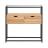 Комод 81x35x78см., светло-коричневого/черного цвета