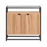 Комод 81x35x78см., светло-коричневого/черного цвета