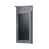 Sieninis baro stalas 50x75x76cm., pilkos/juodos spalvos