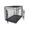 Металлическая двухдверная клетка для собак 106 x 77,5 x 70 см, размер XXL, черная