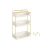 Kosmetikos organizatorius 30,5x16,8x48cm., baltos/auksinės spalvos