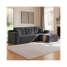 VASAGLE corner modular sofa, left, with large chaise longue, Gray, 150 × 244 × 73 cm