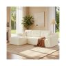 VASAGLE corner modular sofa, left, with chaise longue, Gray, 150 × 244 × 73 cm