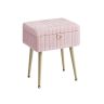 SONGMICS LOM505 Cosmetic Pouf, With Storage Box, 30 × 40 × 50 cm