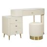 SHARON vanity table with pouf, 120 × 75 × 40 cm
