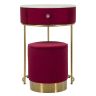 Vanity table with pouf, 2-piece set