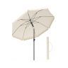 SONGMICS outdoor umbrella, octagonal, Ø 180 × 157–208 cm