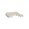 Sofa 221x308x85,6cm., kreminės/juodos spalvos