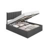 VASAGLE bed frame, with storage space under the bed, Grey, 209.3 × 143.4 × 110 cm