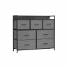 Комод 28,5x98x85см., серый/черный