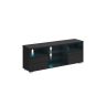 TV spintelė su LED apšvietimu 40x160x60cm., juodos spalvos