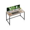 Rašomasis stalas 120x60x76cm., juodos/šviesiai rudos spalvos
