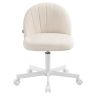 SONGMICS Makeup and Office Chair, White, 60 × 83.5 × 60 cm