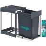 SONGMICS undermount trash can, 20 l, Gray, 34.7 × 25.7 × 43.4 cm