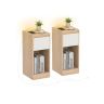 VASAGLE bedside table, 1 drawer and open compartment, 25 × 59.5 × 30 cm
