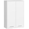 Pakabinama vonios spintelė FIN H934 W64 2D, 2 durys, baltos spalvos, 64 × 94 × 30 cm
