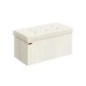 SONGMICS Hallway Bench, with Storage, 89 l, White, 76 × 38 × 38 cm